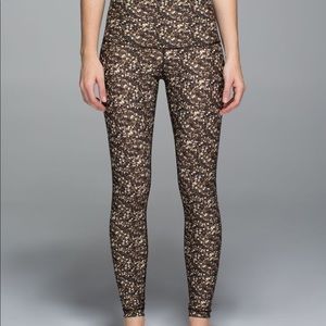 RARE lululemon gold glitter leggings